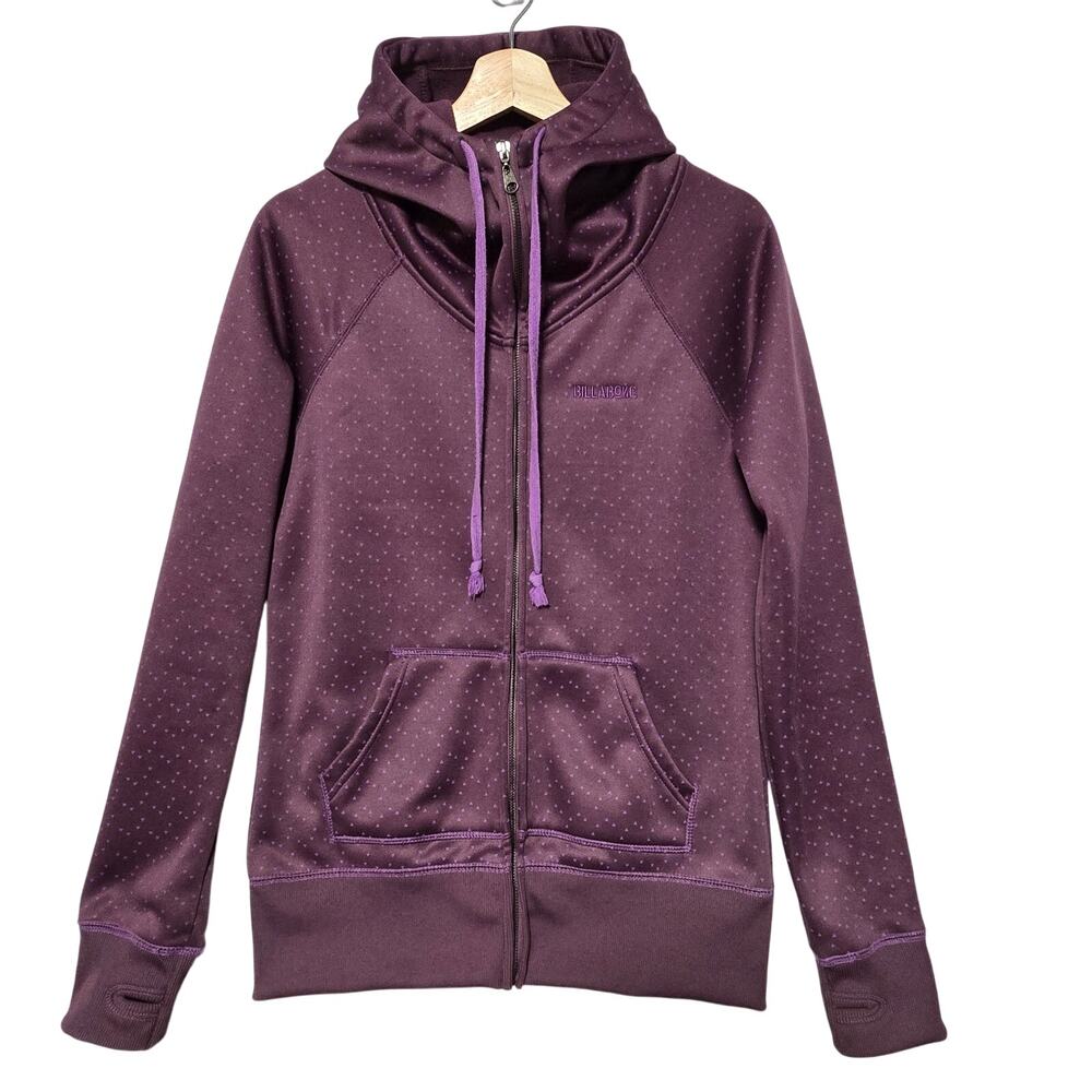 Billabong Full Zip Purple Hoodie Large Snow Snowboarding Ski Winter Outdoors